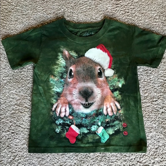 The Mountain Other - 🆕 The Mountain, Xmas Tree Squirrel T-shirt Kid Sm